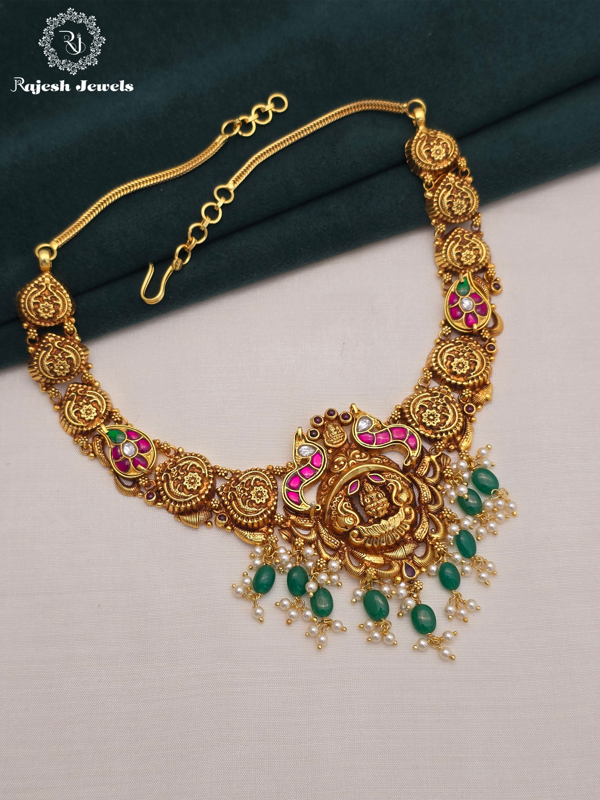 Exquisite Temple Kundan Nakshi Necklace
