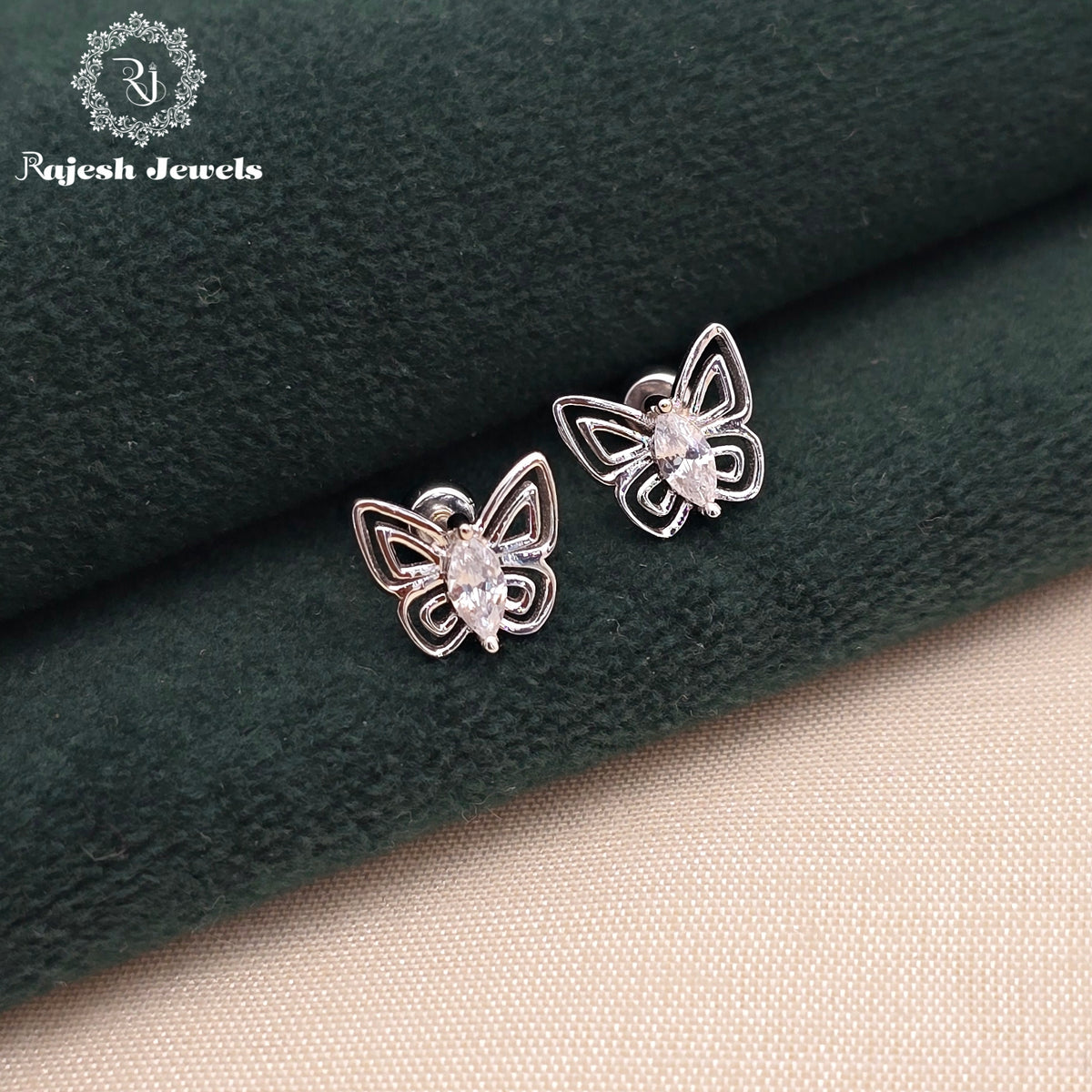 Mesmerizing Cz Butterfly Earrings