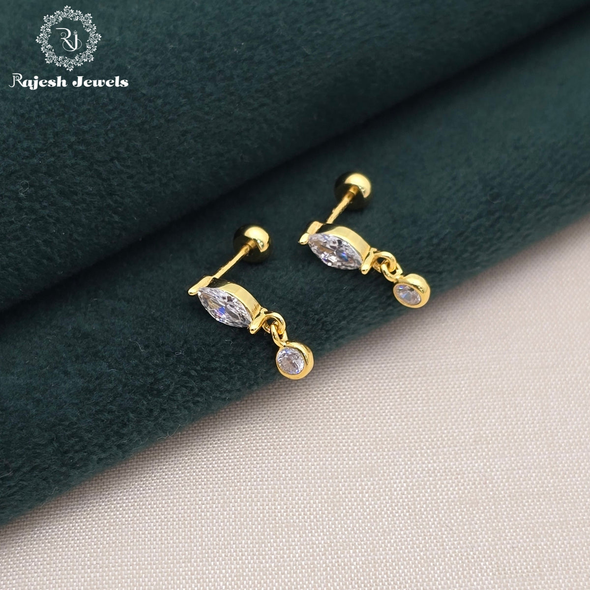 Minimalistic Drop Cz Earrings