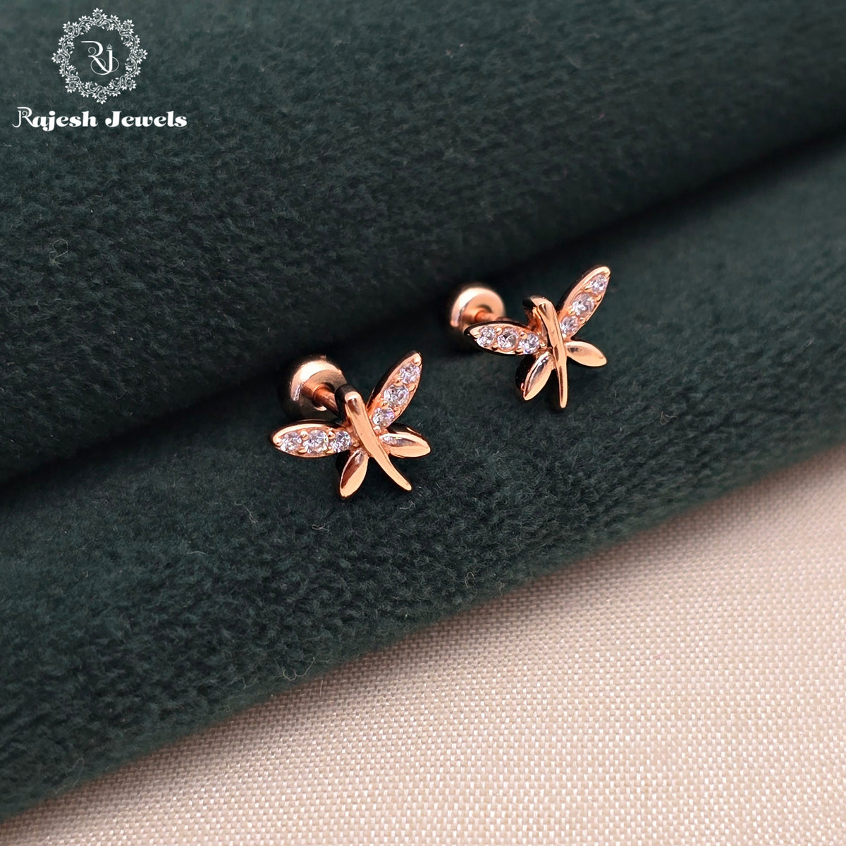 Exquisite Cz Butterfly Earrings
