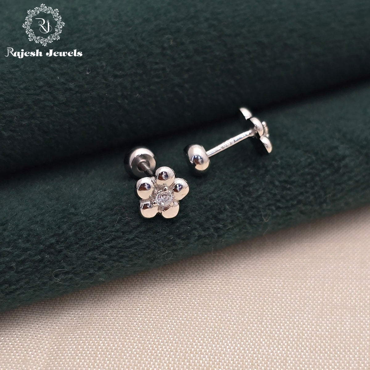 Fantastic Floral Cz Stud Earrings