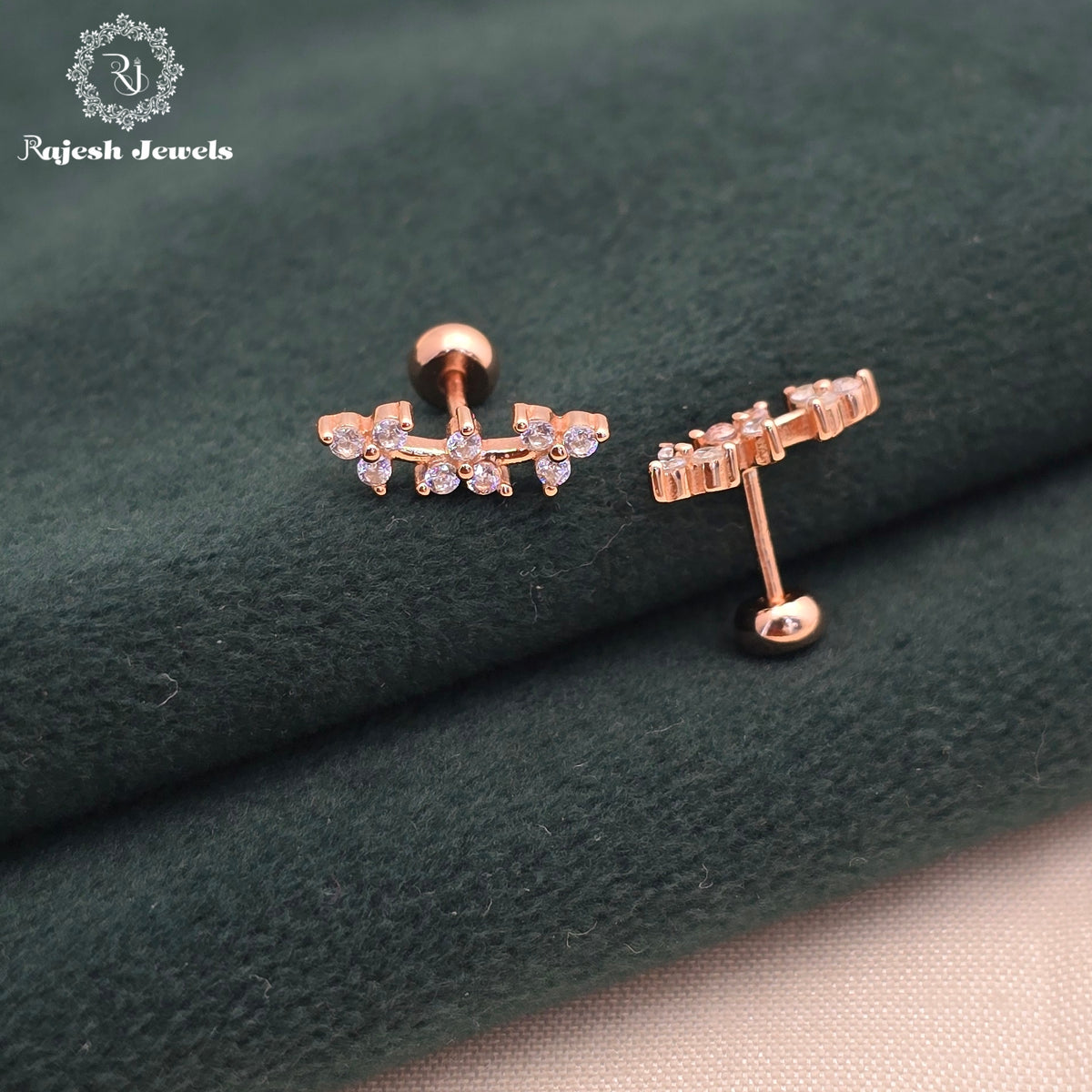 Exceptional Rosegold Stud Earrings