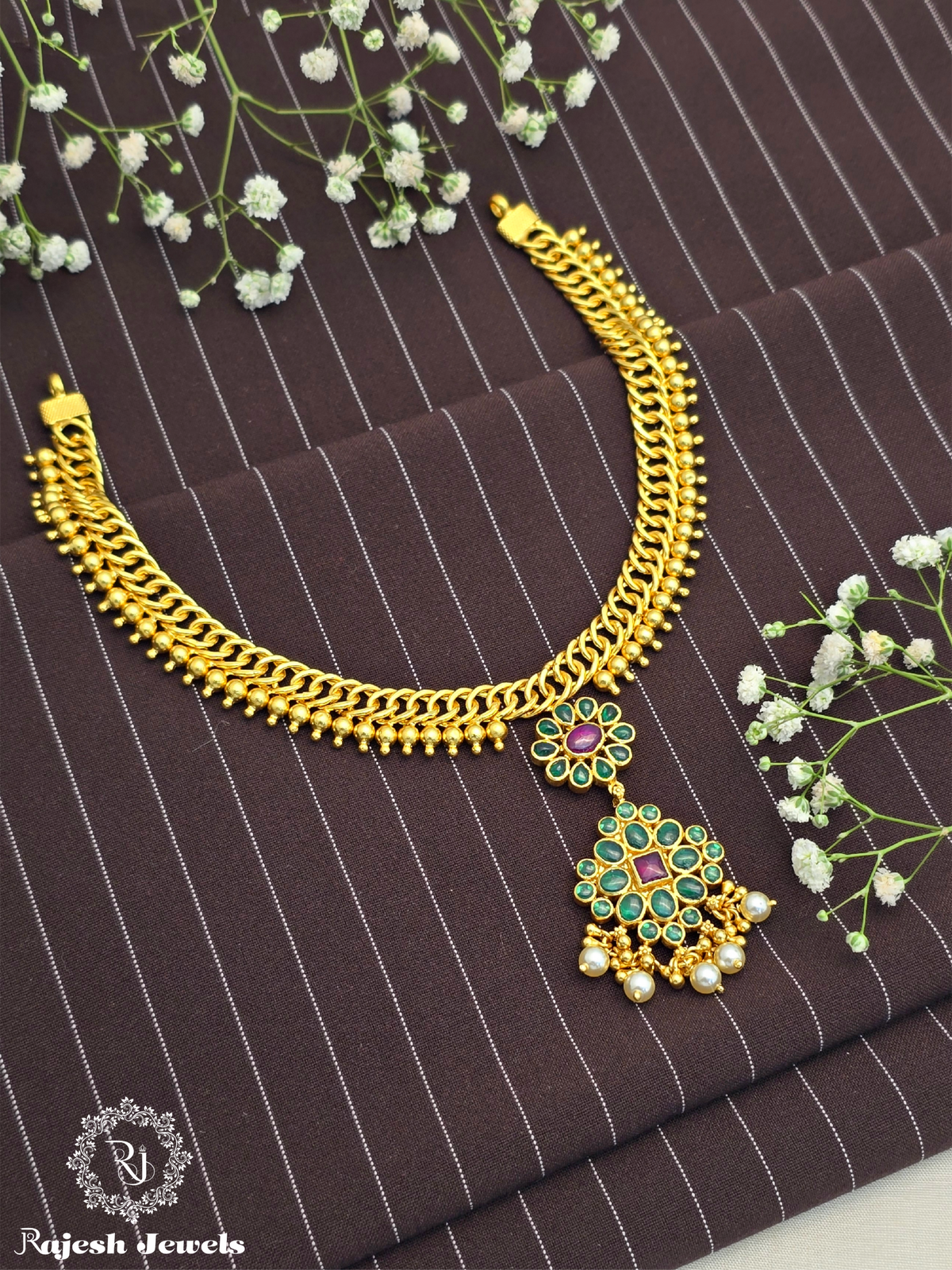 Artistic Reversible Jalebi Necklace
