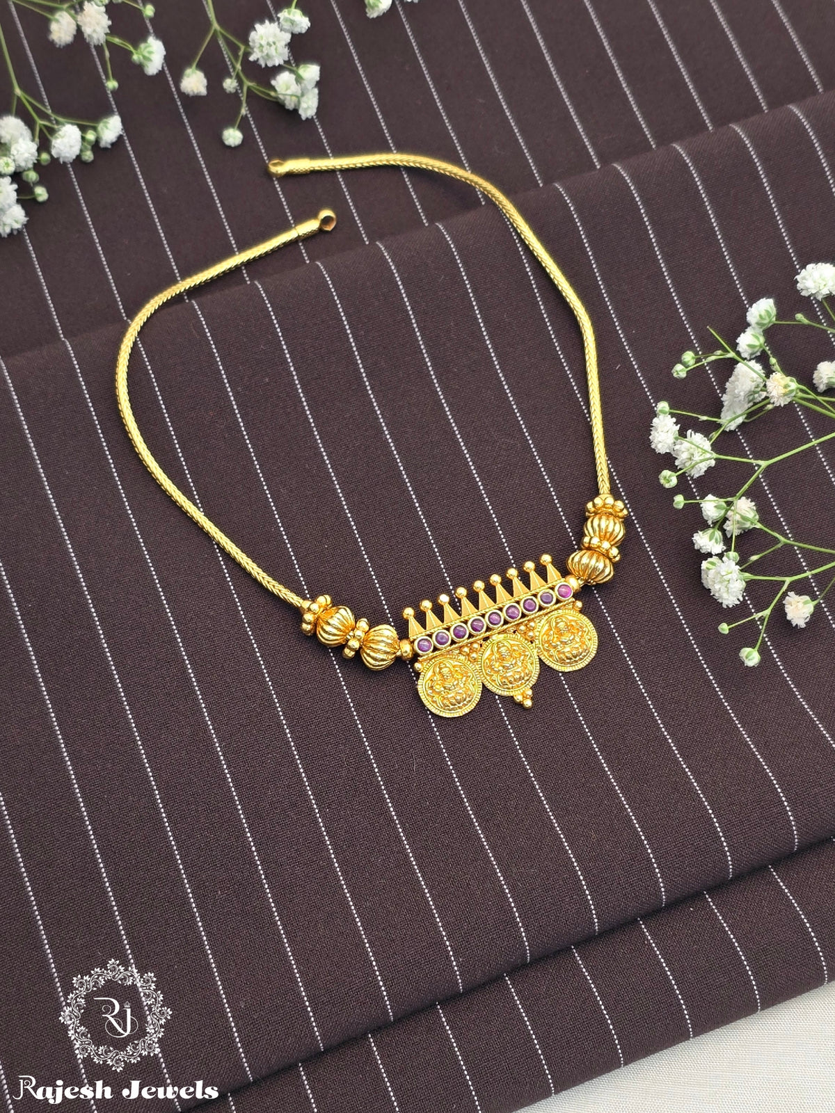 Elegant Lakshmi Kasu Necklace