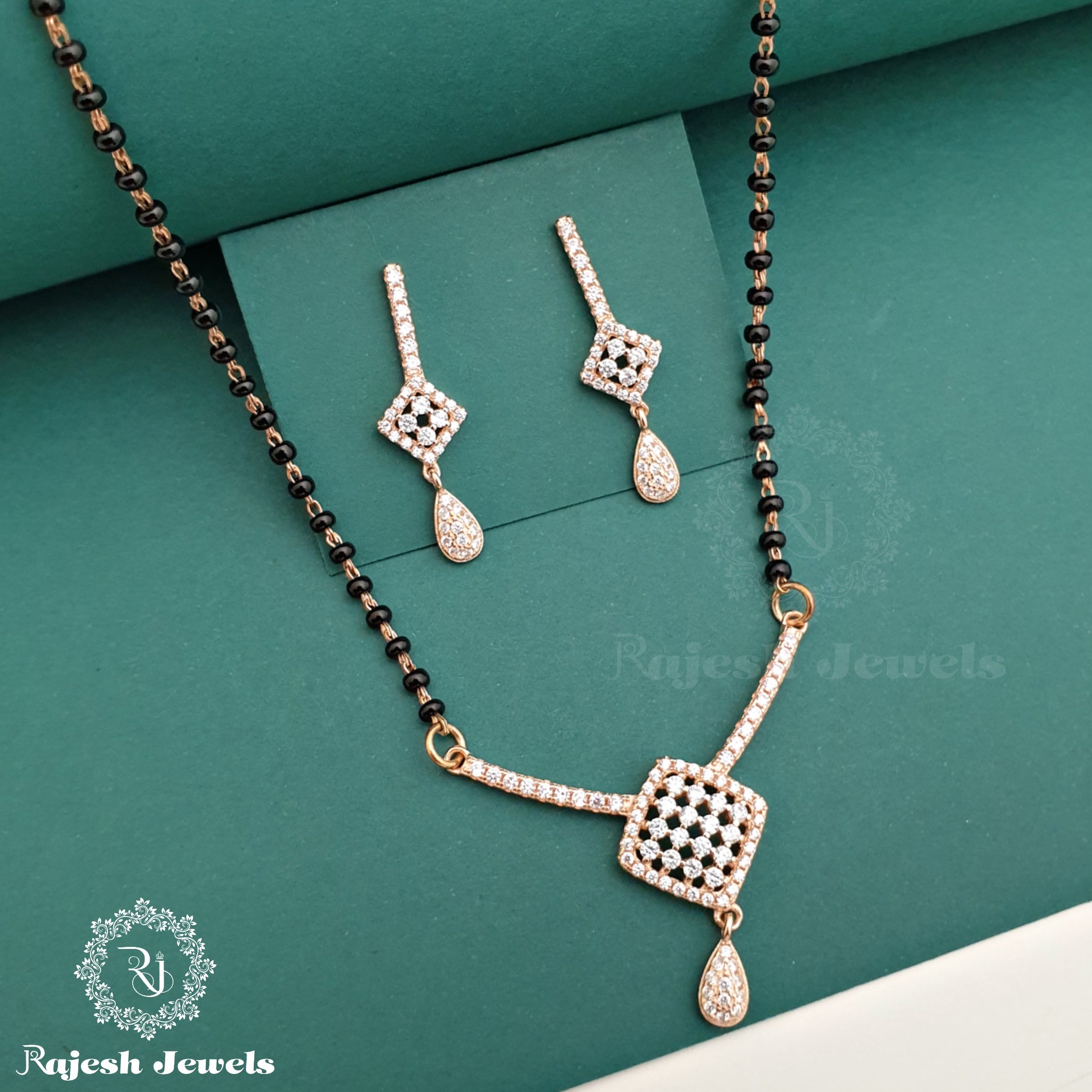 Glorified Cz Rosegold Mangalsutra