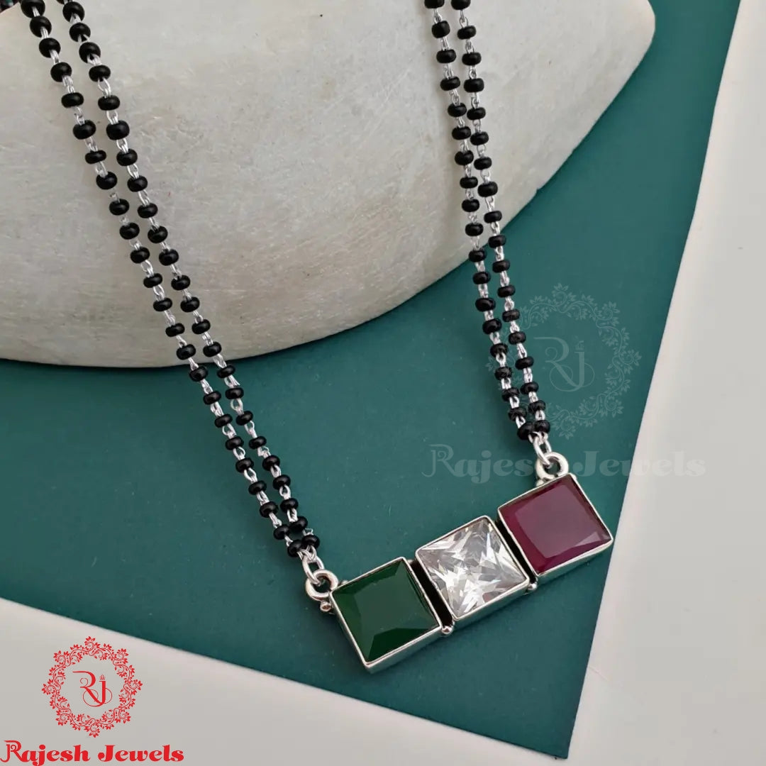 Multi Coloured Cutstone Mangalsutra