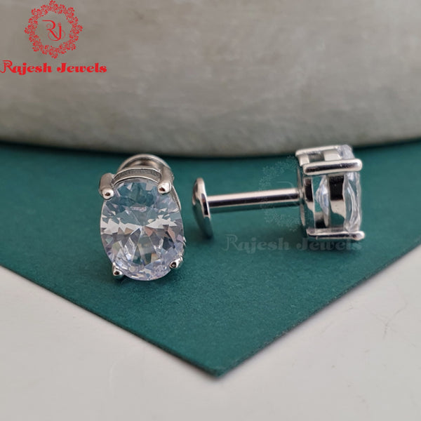 Oval Solitaire Cz South Screw