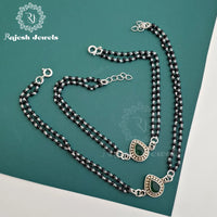 Gracefull Black Beads Anklet