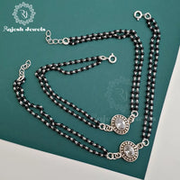 Classy Black Beads Anklet