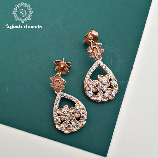 Vibrant Cz Rosegold Earrings