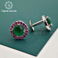 Spherical Green Cz Studs