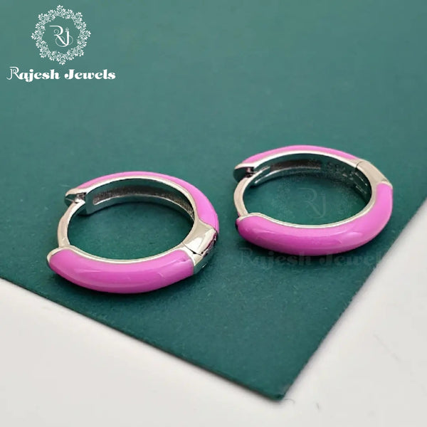 Plain Pinkish Hoop Earrings