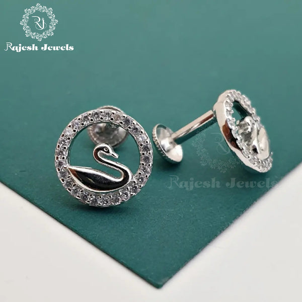 Swan Design Cz Studs