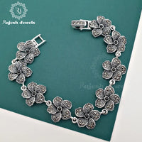 Infinite Floral Marcasite Bracelet