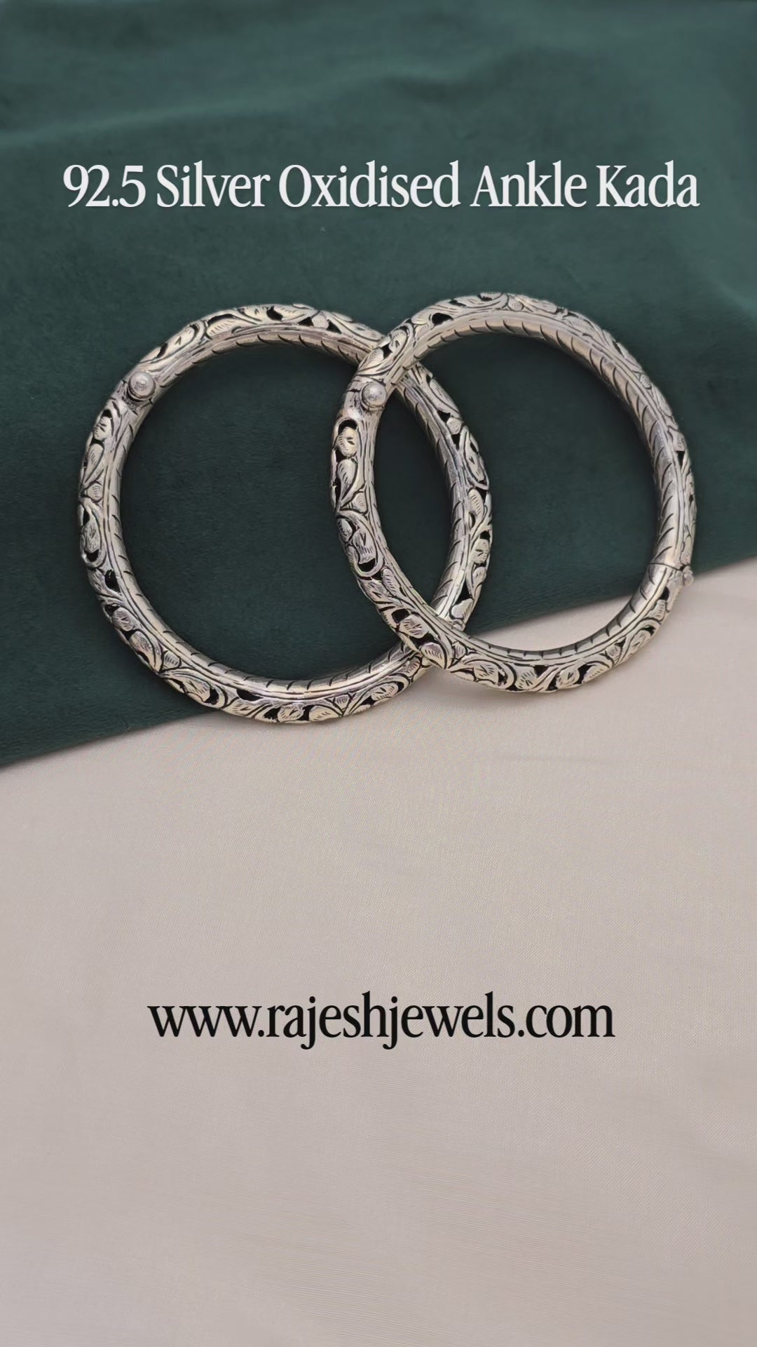 Load video: Fabulous Oxidised Ankle Kada