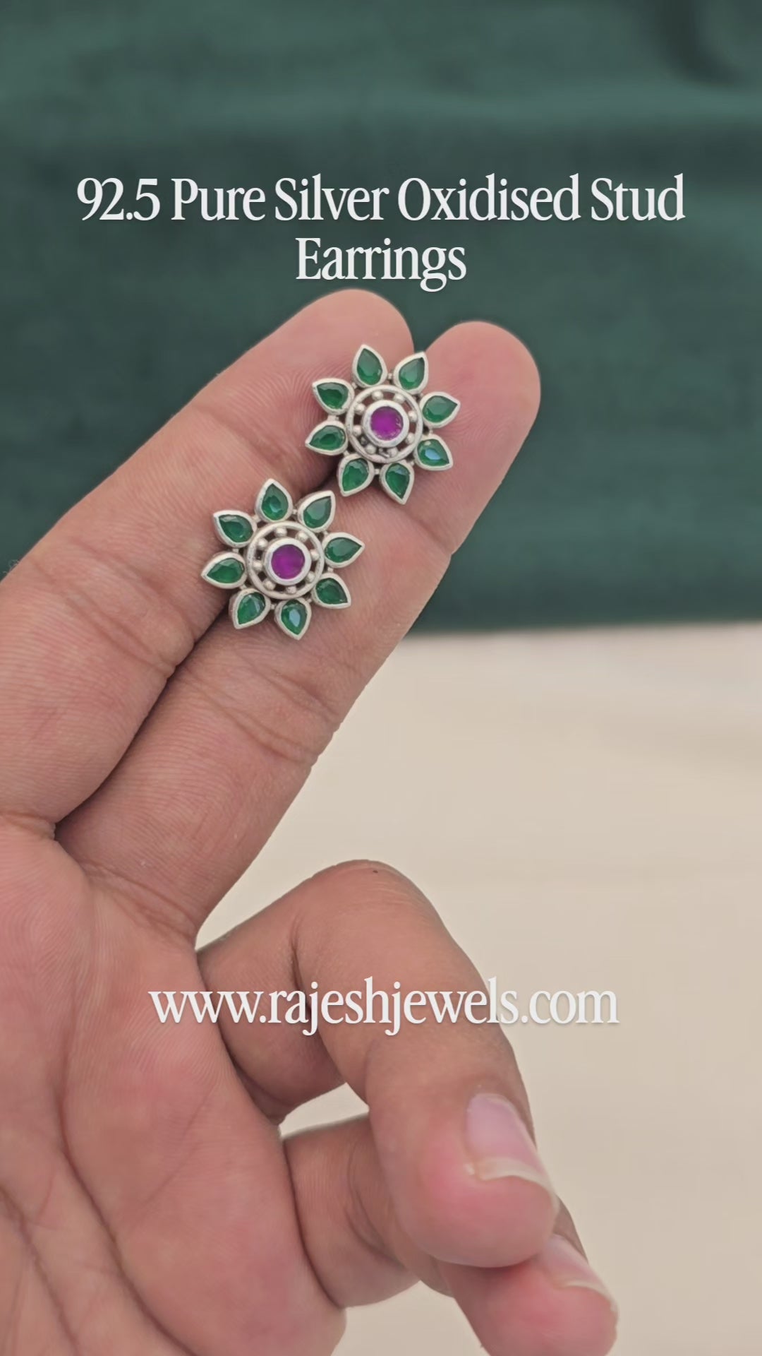 Load video: Beautiful Oxidised Earrings