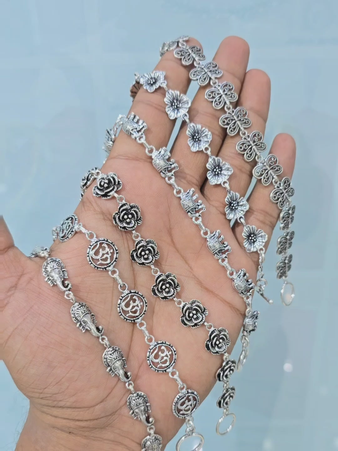 Load video: Infinite Oxidised Bracelet