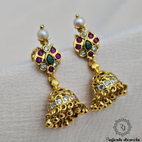 Pleasing Kemp Gold Plated Jumka Earrings