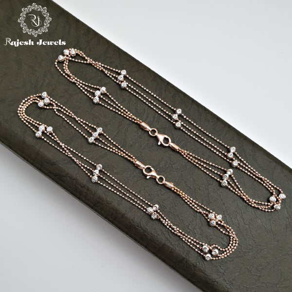 Triple Layer Rosegold Anklet