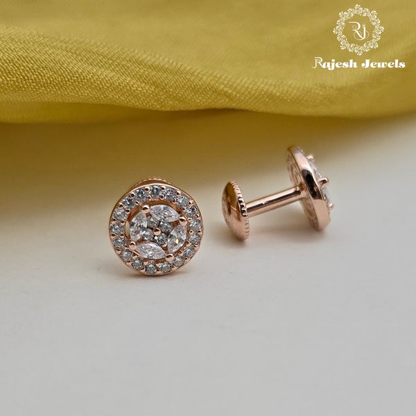 Classic Rosegold Cz South Screw Studs