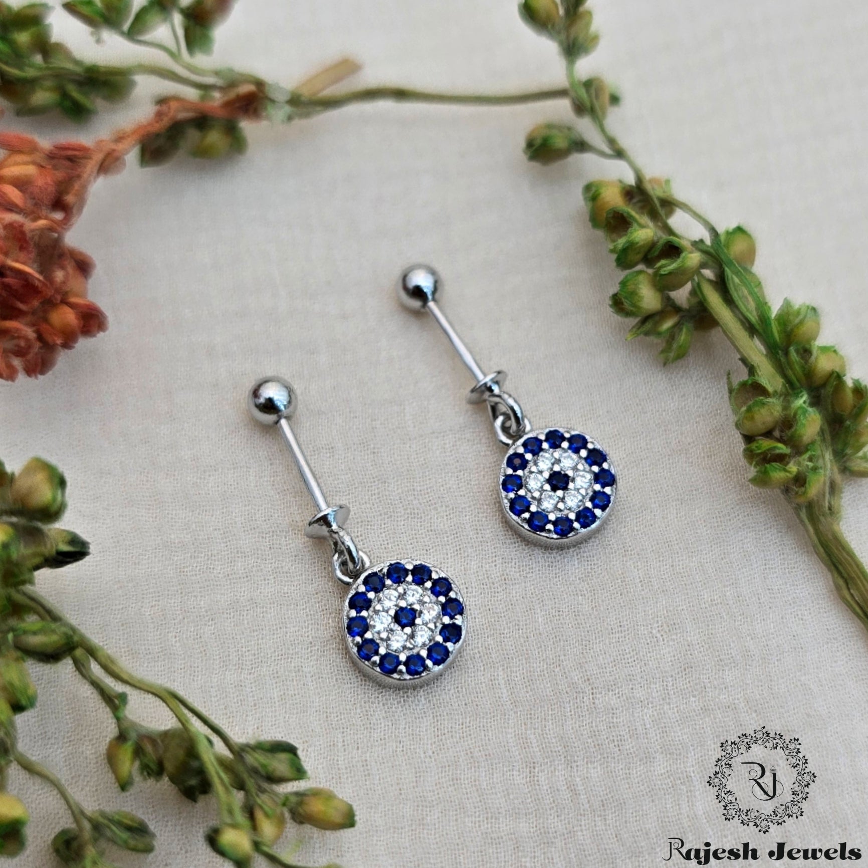 Evil Eye Cz Bugadi Earrings