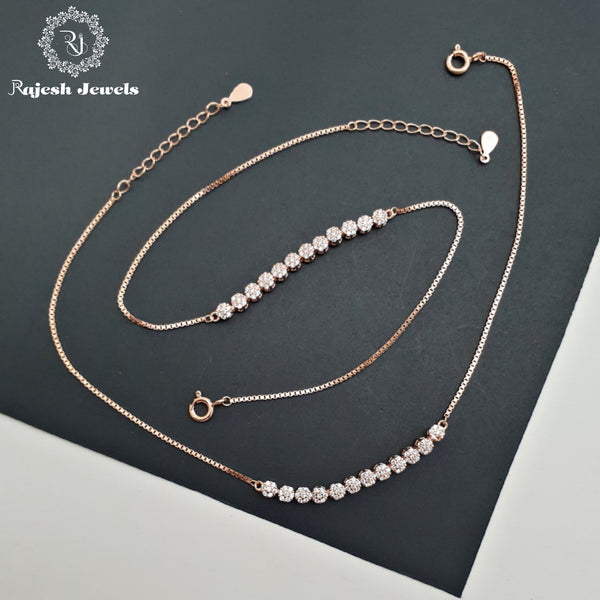 Glorious Cz Rosegold Anklet