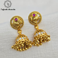 Wonderful Peacock South Screw Jumka Earrings