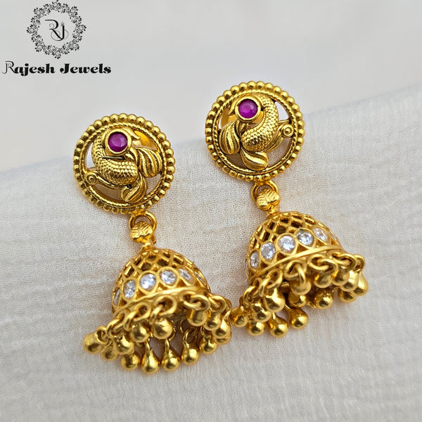 Wonderful Peacock South Screw Jumka Earrings