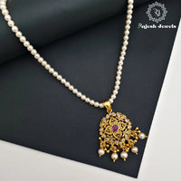 Traditional Cz 22K Gold Plated Neckpiece