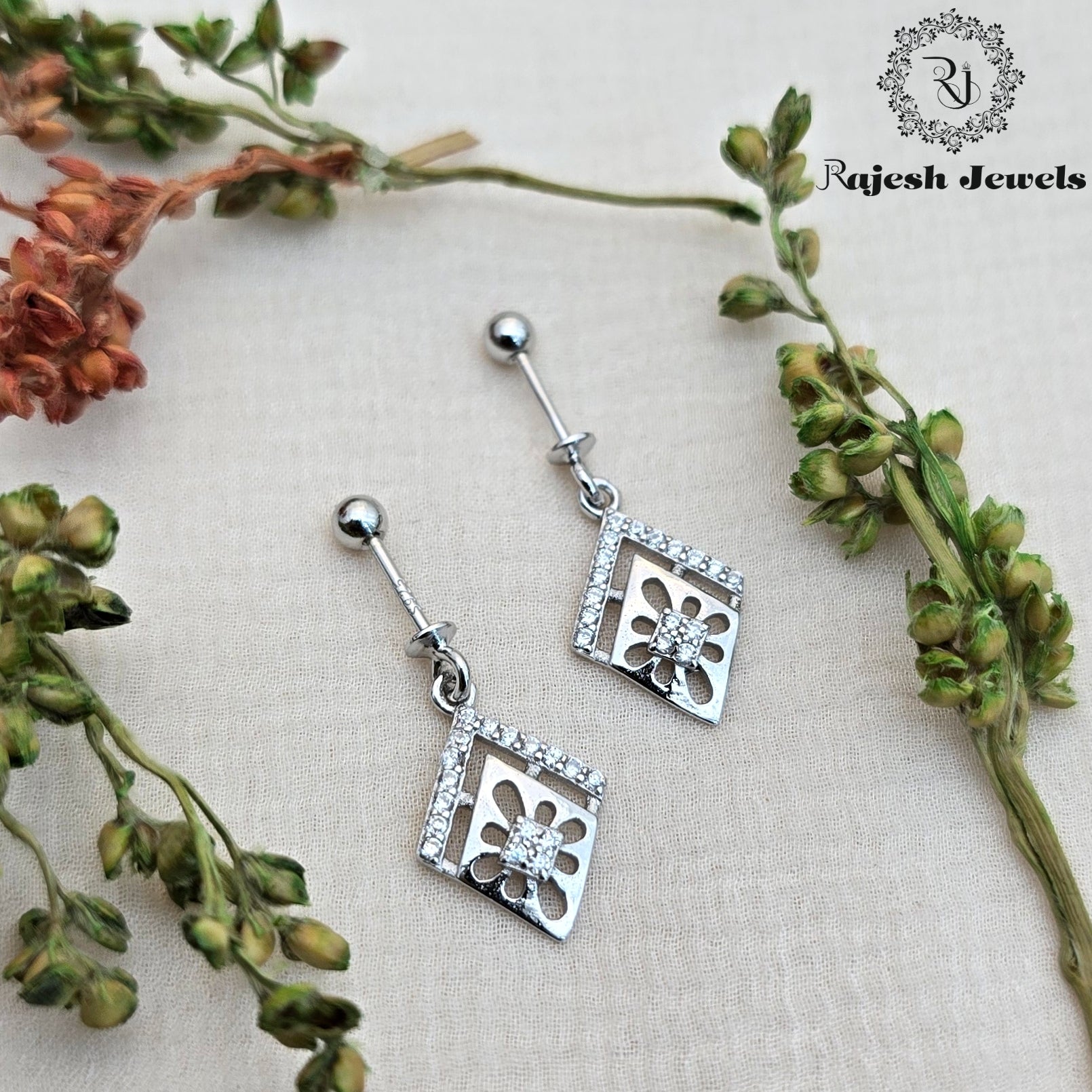 Geometric Cz Bugadi Earrings