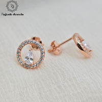 Vibrant Rosegold Stud Earrings