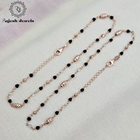 Spectacular Rosegold Blackbead Anklet