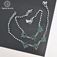 Amazing Green Cutstone Anklet