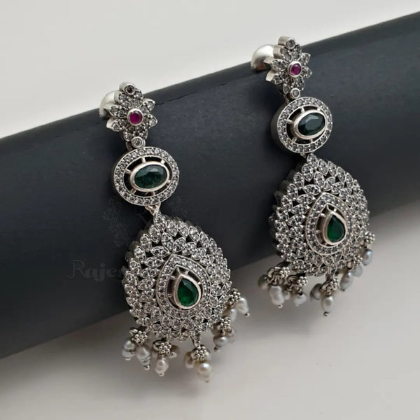 Sizzling Cz Chandbali Earrings