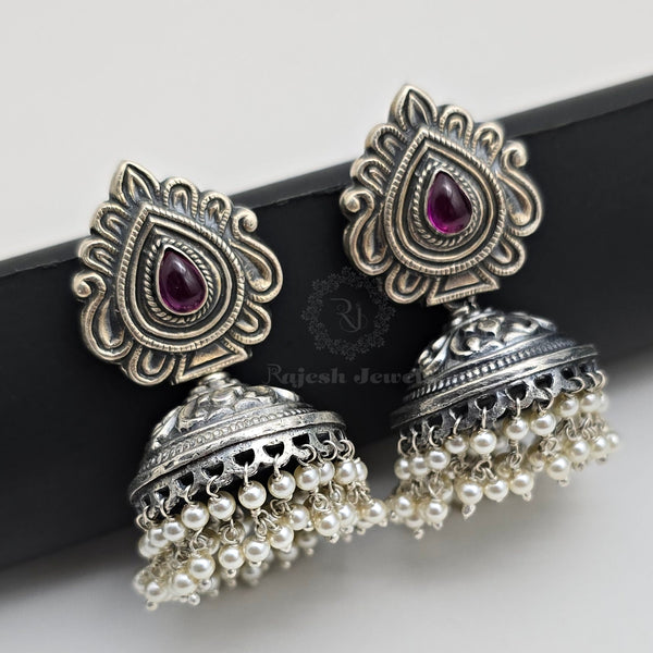 Luxurious Cutstone Jumka Earrings