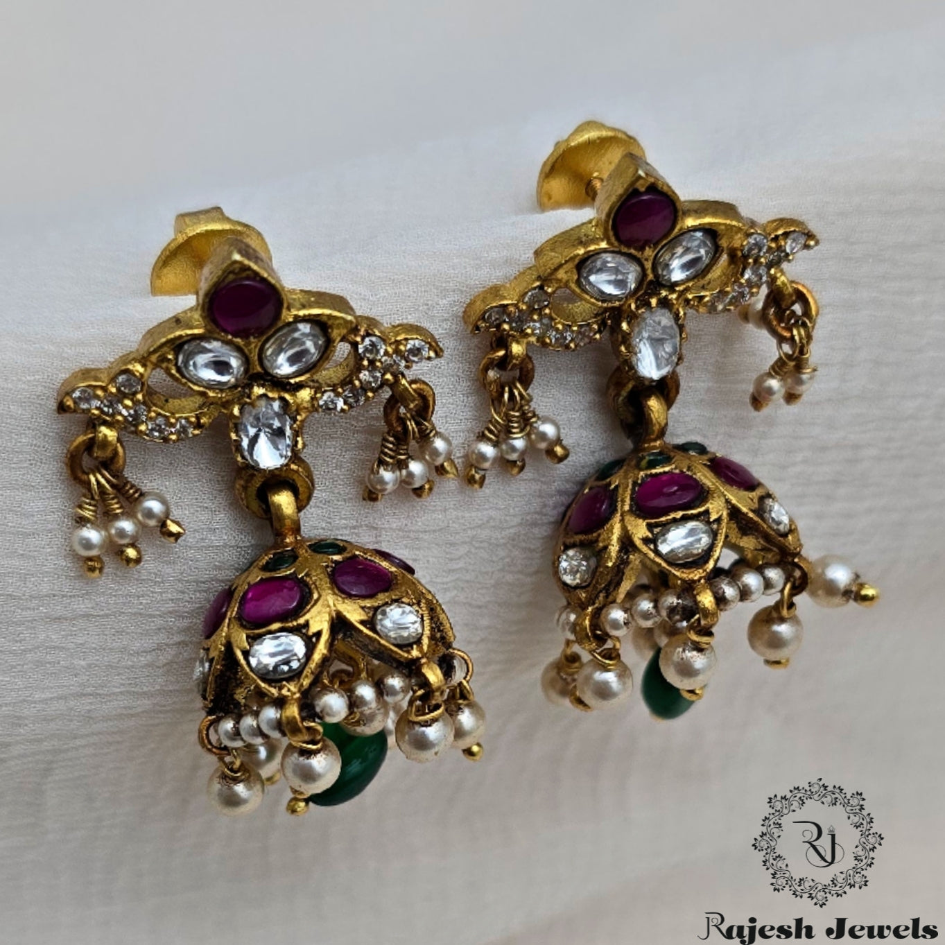 Enchanting Moissanite Kundan Jumka