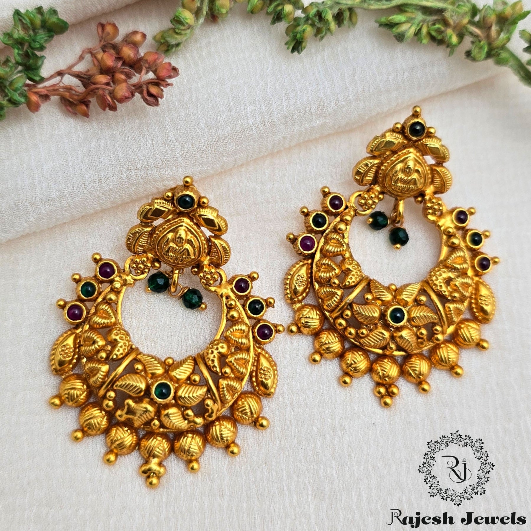 Magical Gold Plated Chandbali Earrings