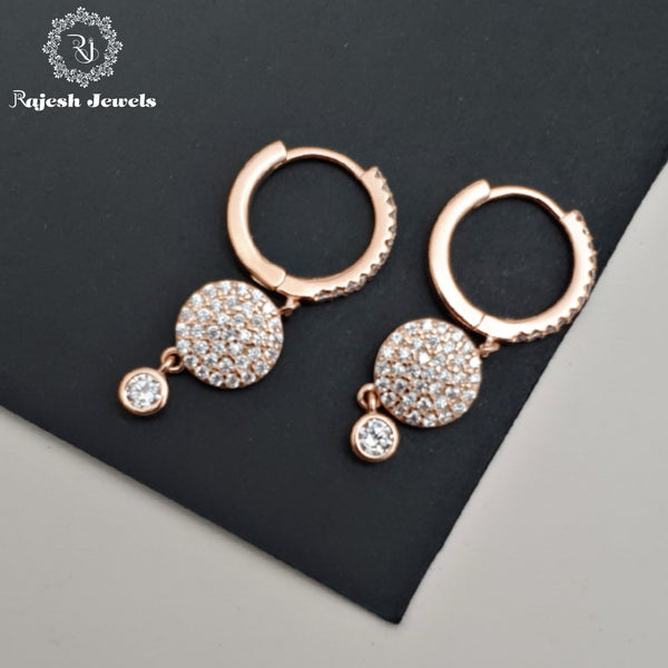 Appealing Cz Rosegold Bali Earrings