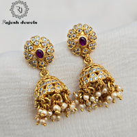 Blissful Cz Gold Plated Jumka