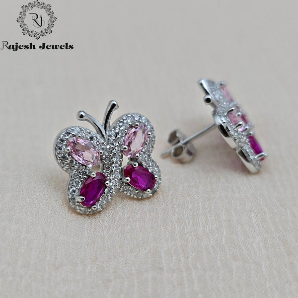 Wonderful Butterfly Cz Stud Earrings