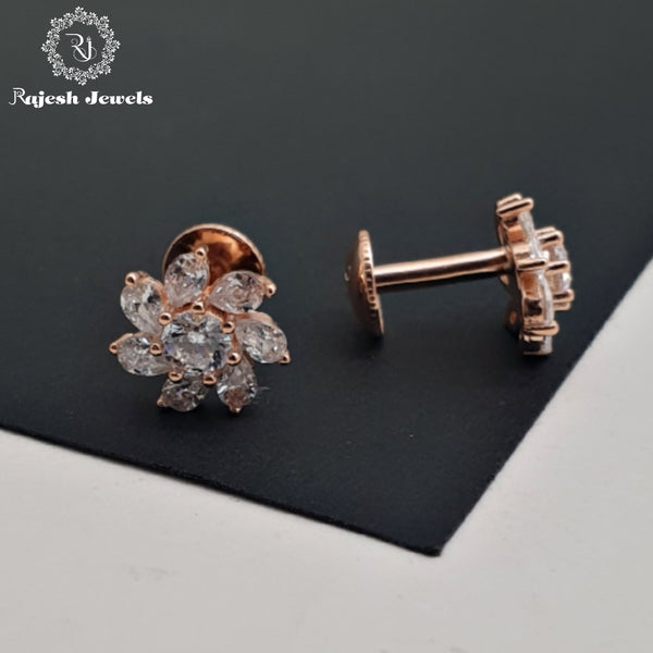 Eye Catchy Cz Rosegold Studs