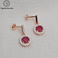 Radiant Rosegold Cz South Screw Studs