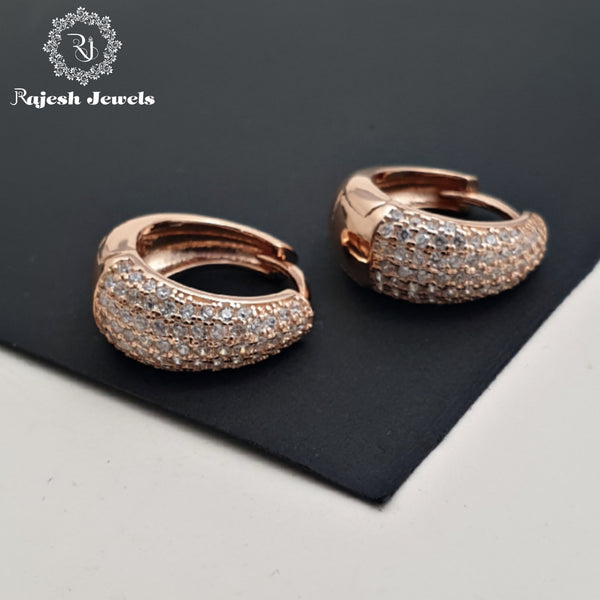 Magnificent Cz Rosegold Bali Earrings