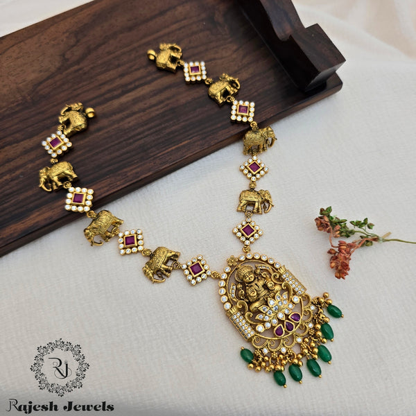 Vijayalakshmi Silver Gold Plated Necklace