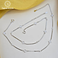 Flashing Cz Sleek Anklet