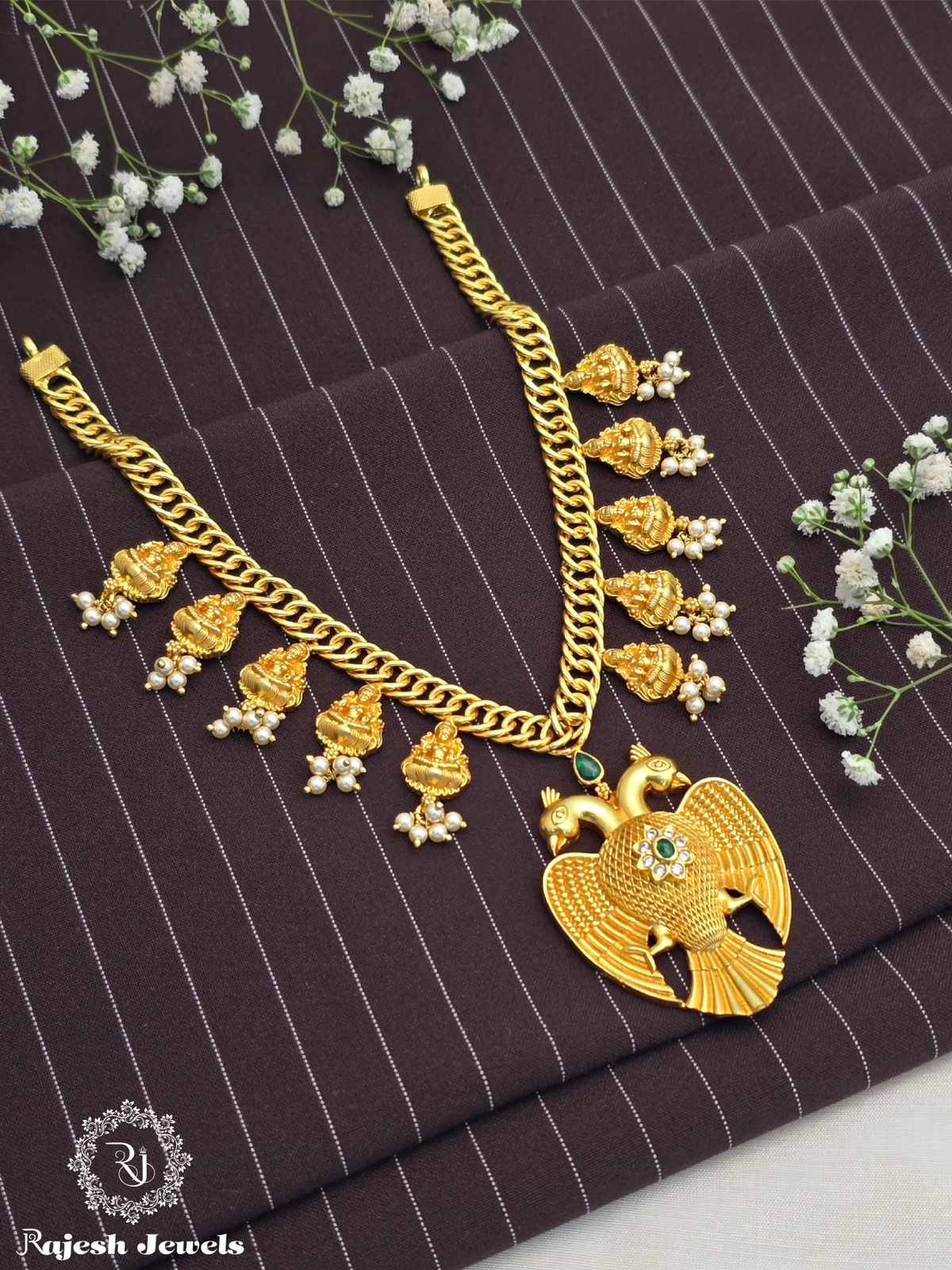 Classic Gandaberunda Jalebi Necklace