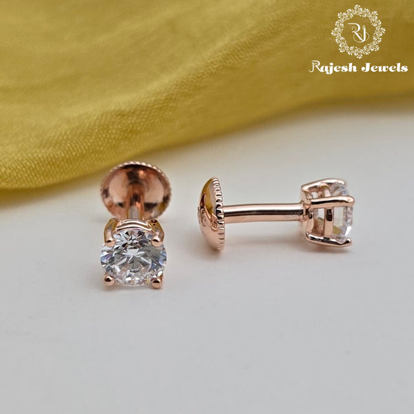 Solitaire Cz Rosegold Studs