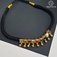 Navrathan Black Theard Neckpiece