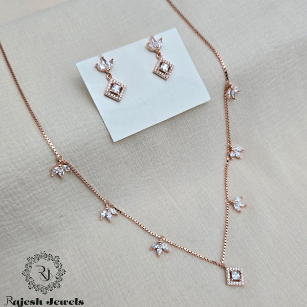 Glorified Cz Rosegold Neckpiece