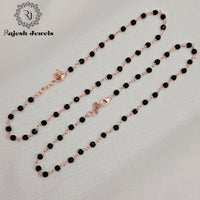 Infinite Rosegold Blackbead Sleek Anklet